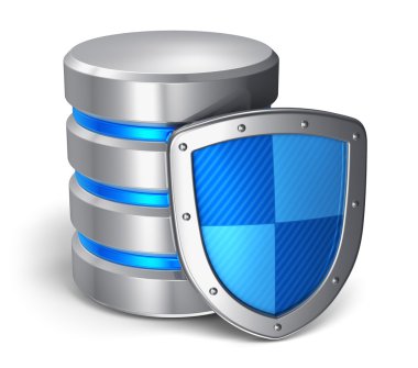 Database and computer data security concept clipart