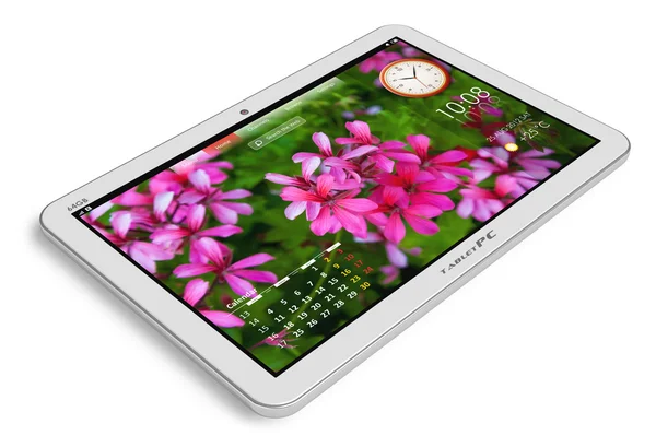 Biały typu Tablet — Zdjęcie stockowe