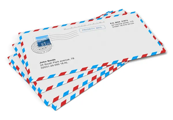 Paper mail letlers — Stock Photo, Image