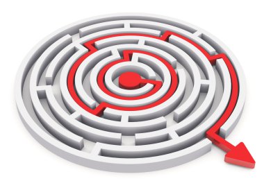 Circle labyrinth clipart