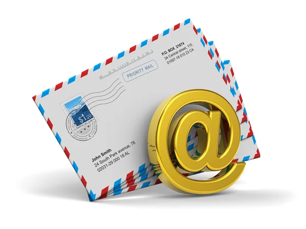 Ηλεκτρονικού ταχυδρομείου και Διαδικτύου μηνυμάτων έννοια — Φωτογραφία Αρχείου