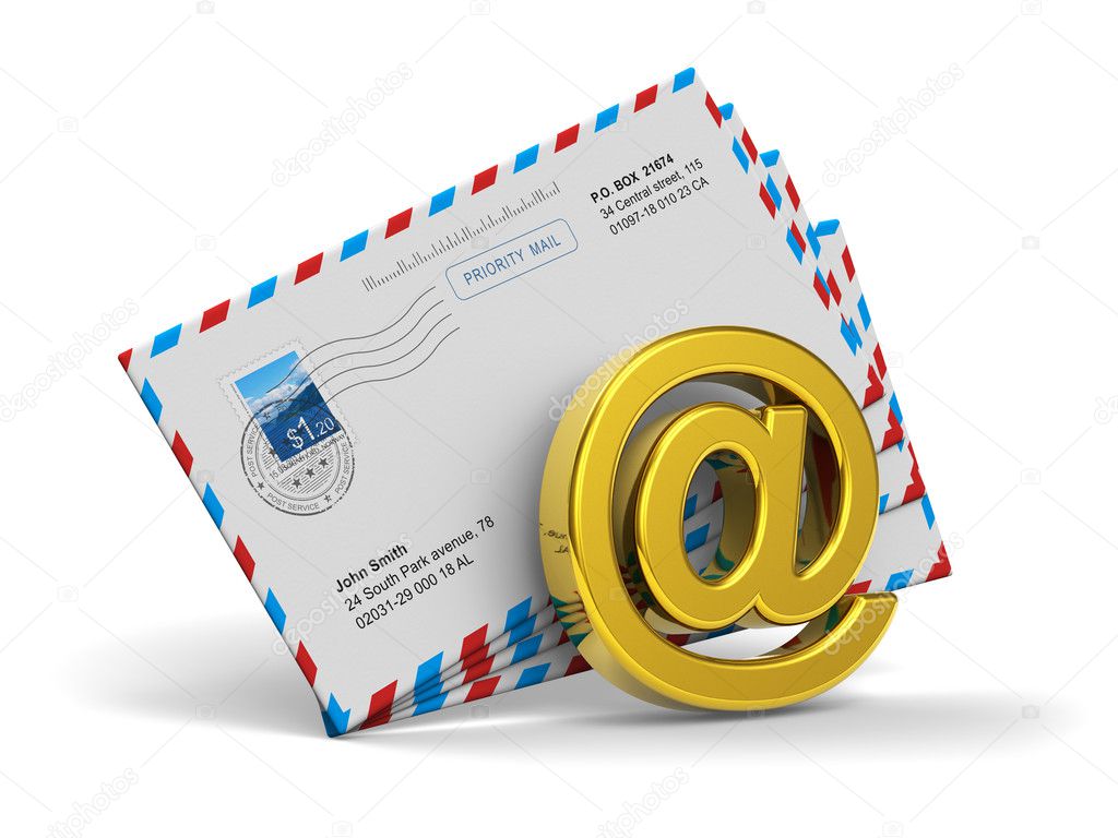 E-mail and internet messaging concept