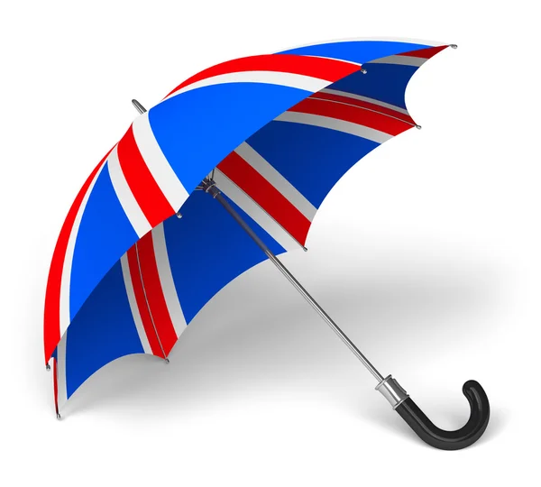 Ομπρέλα με βρετανική σημαία — Φωτογραφία Αρχείου