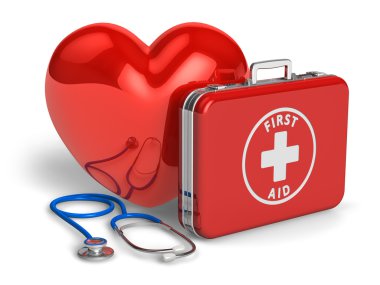 Medical assistance and cardiology concept clipart