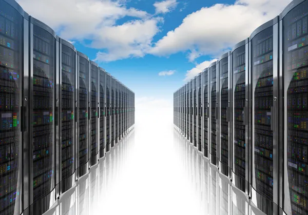 Cloud Computing und Computernetzwerkkonzept — Stockfoto