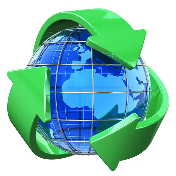 Концепция переработки и охраны окружающей среды — стоковое фото