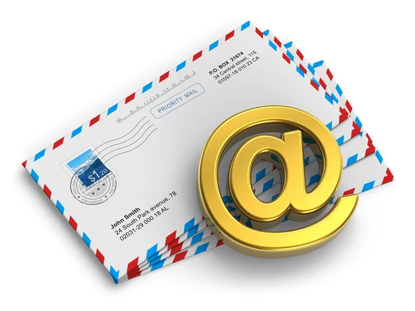 Ηλεκτρονικού ταχυδρομείου και Διαδικτύου μηνυμάτων έννοια — Φωτογραφία Αρχείου