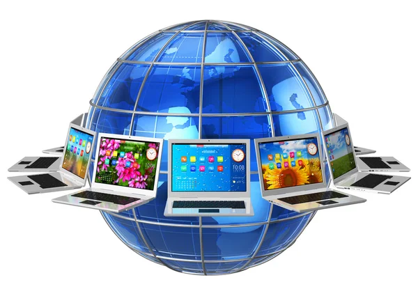 Global computer communication concept — Stock Photo, Image