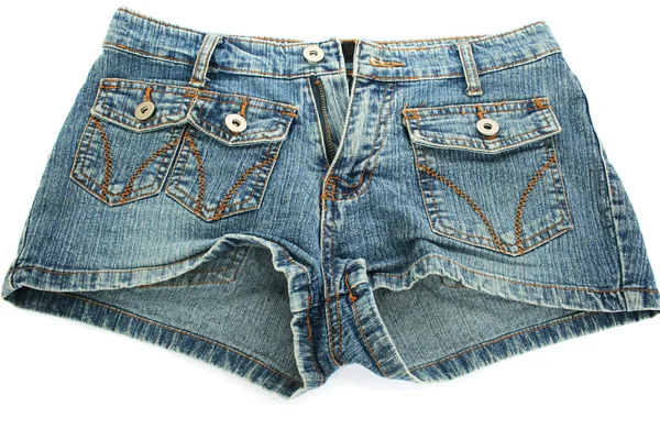Modré džíny kraťasy — Stock fotografie