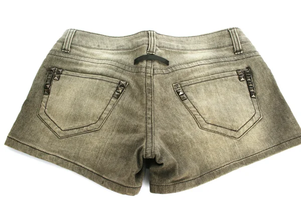 Šedé džíny kraťasy — Stock fotografie