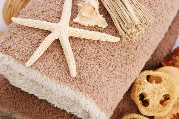 stock image Towels and starfish