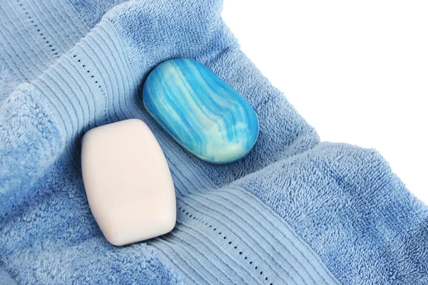 Полотенца и мыло — стоковое фото