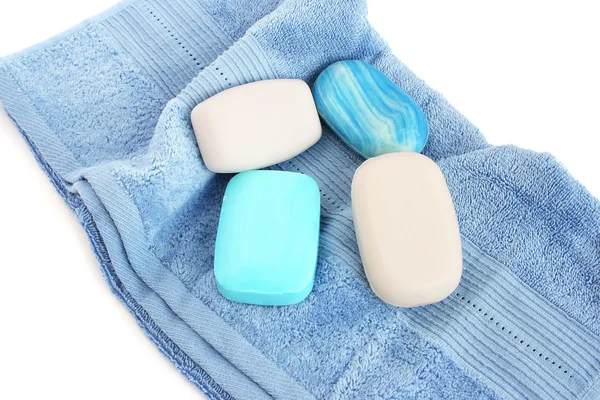 Towels and soaps — Stock Photo, Image