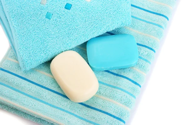 Towels and soaps — Stock Photo, Image