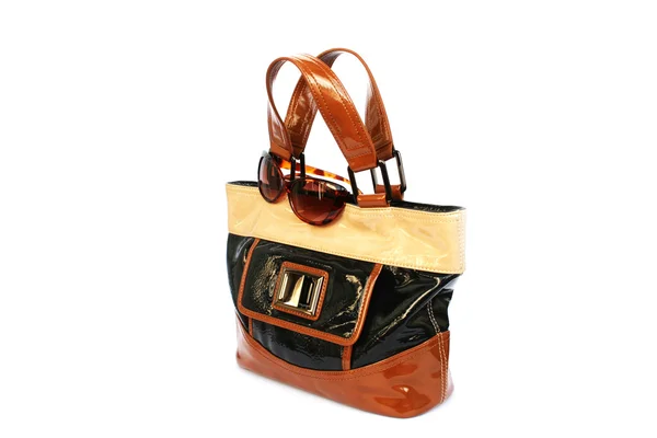 Stylish bag and sunglasses — Stock Photo, Image