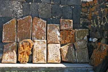 Khachkars or cross-stones clipart