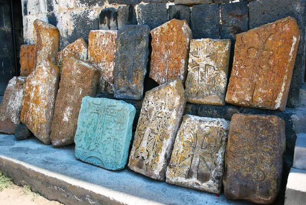Khachkars ή σταυρό-πέτρες — Φωτογραφία Αρχείου