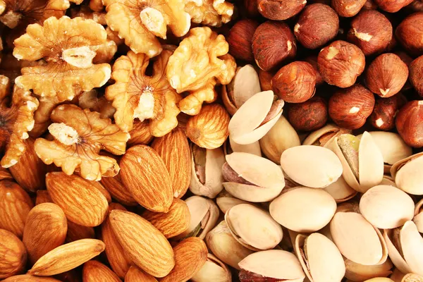 Nuts background Stock Photo