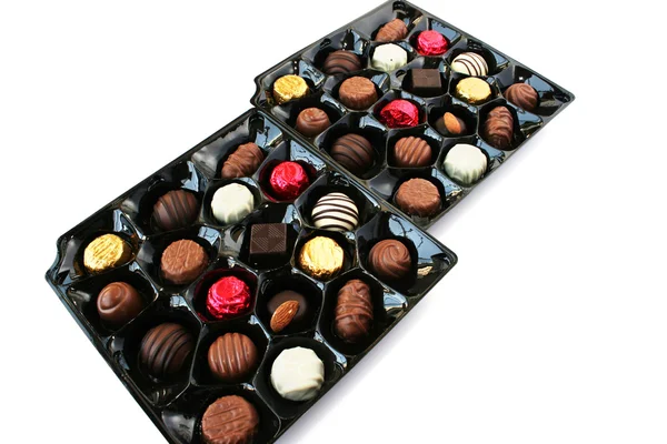 Chocolate in box Stock Photo