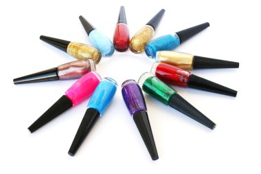 Nail polishes clipart