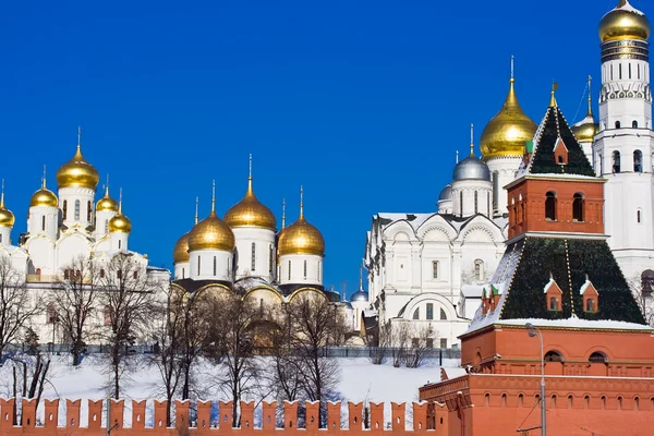 Kremlin van Moskou en kerken — Stockfoto