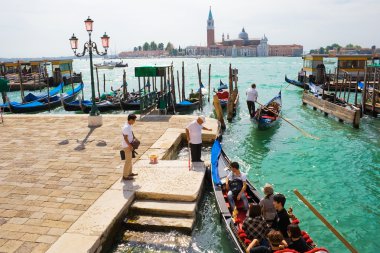 Venice gondolas clipart