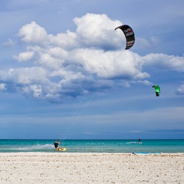 Kitesurfers clipart