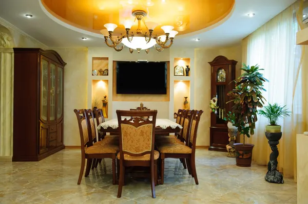 Luxo sala de jantar interior — Fotografia de Stock