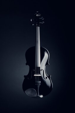 Elegant black violin clipart