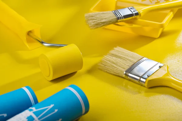 Composição de ferramentas de pintura — Fotografia de Stock