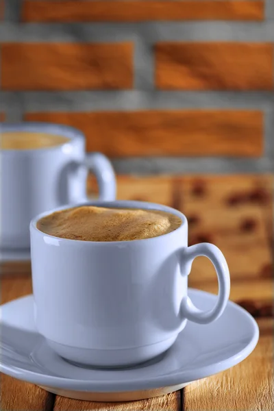 Espresso i vit cup — Stockfoto