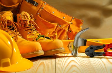 Working clothing and tools clipart