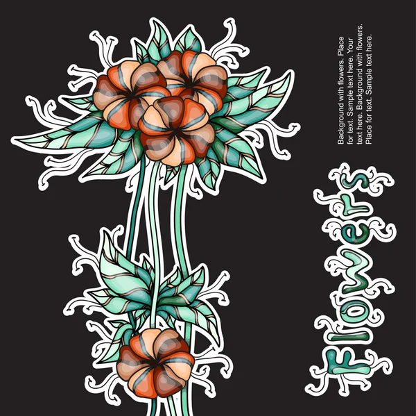 Hintergrund mit glänzenden Blumen — Stockvektor