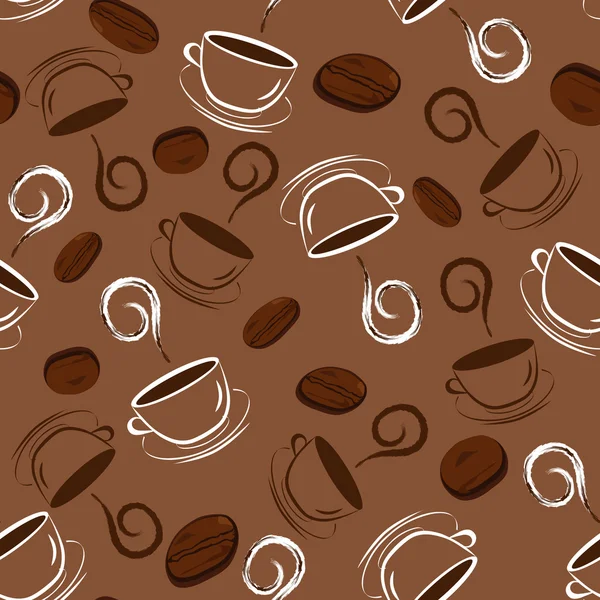 Vektor-Illustration eines nahtlosen Kaffee-Musters — Stockvektor