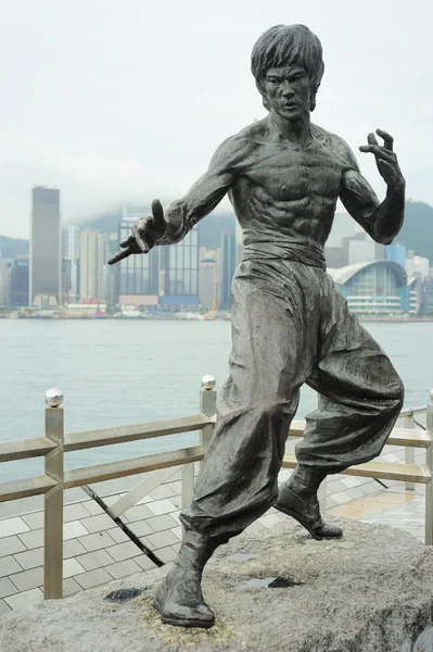 Posąg Bruce Lee — Zdjęcie stockowe