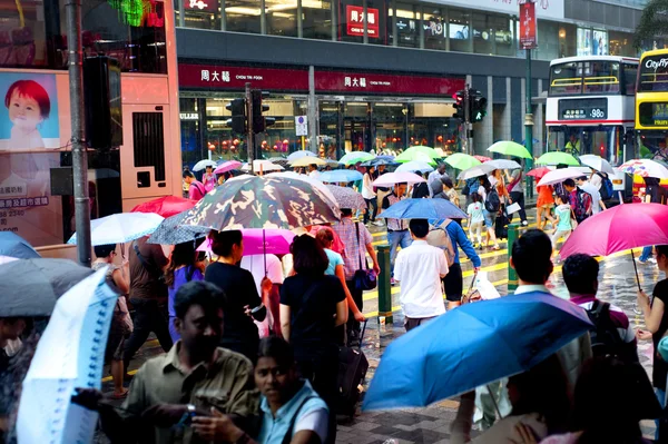 Hong kong v dešti — Stock fotografie