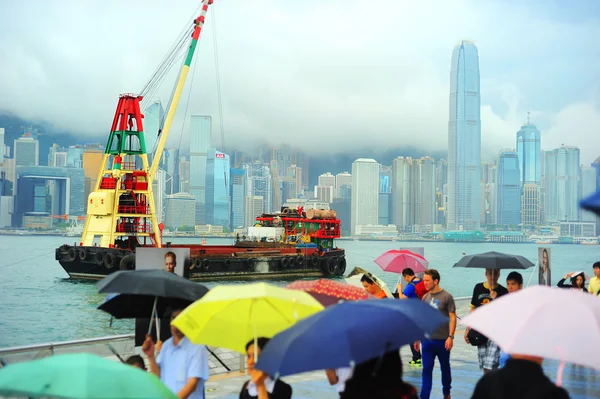 Гонконг под дождем — стоковое фото