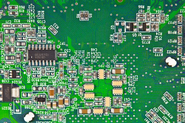 Microchips en un ordenador — Foto de Stock