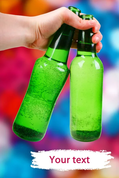 Πράσινο μπουκάλι. ντίσκο φόντο — Φωτογραφία Αρχείου