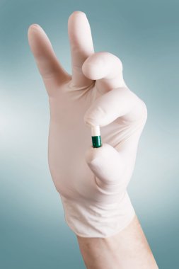 Pill in hand clipart