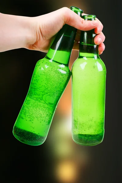 绿色的瓶子。迪斯科背景 — 图库照片