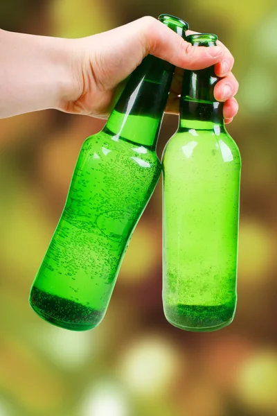 グリーン ボトル。ディスコの背景 — ストック写真