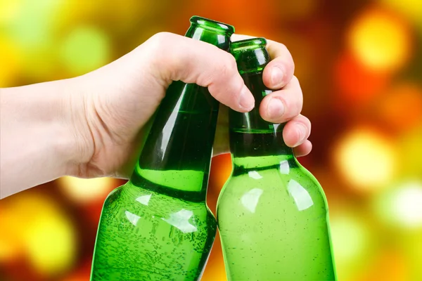 Una bottiglia verde. disco sfondo — Foto Stock