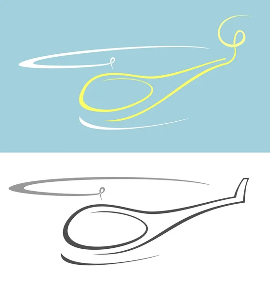 Hélicoptère - icône vectorielle — Image vectorielle