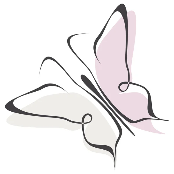 Літаючі метелики значок — стокове фото