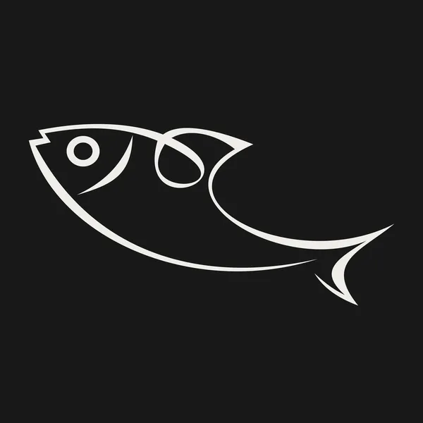 Значок морской рыбы — стоковое фото
