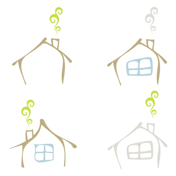 Eco vriendelijke huis - geïsoleerde pictogram — Stockfoto