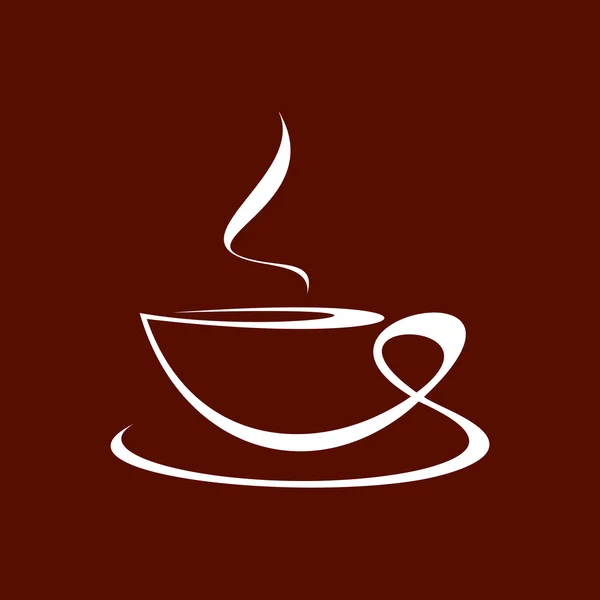 Kahve fincanı, kırmızı simge — Stok fotoğraf