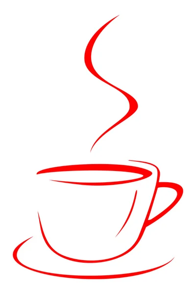 Stiliserad bild av kaffekopp. — Stockfoto