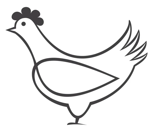 Курица - иконка контура — стоковое фото